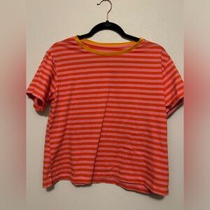 ORANGE AND PINK STRIPPED